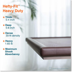 Roving Cove HeftyFit corner guard installed on a nursery corner for safety.