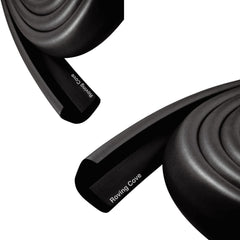 Roving Cove HeftyFit edge protector Onyx closeup showing dense foam for safe corners