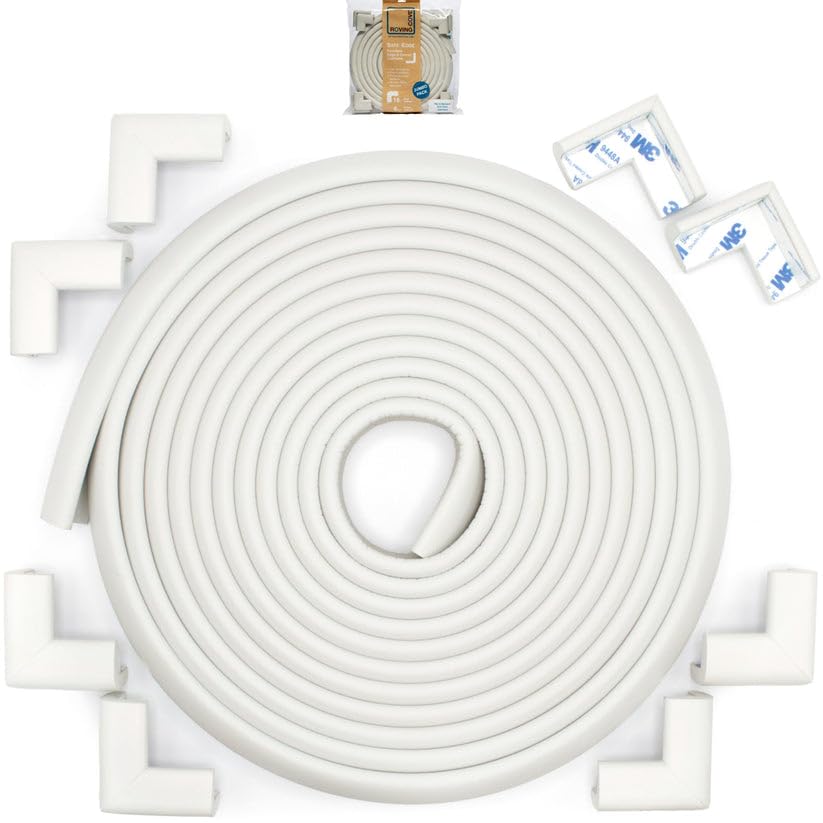 Roving Cove slim-fit edge protector cushions table edge for safer play