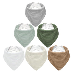 roxanepig muslin baby bib front view with soft fabric for comfortable drool absorption