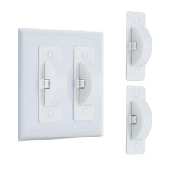 Roxiuc Switch Cover Guard pair in white provides discreet child safety protection.