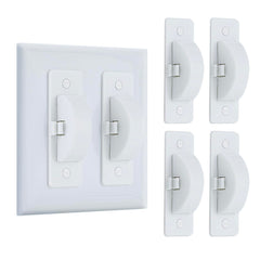Roxiuc White Light Switch Guard being installed to prevent curious fingers.