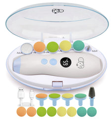 Royal Angels 22-in-1 rechargeable baby nail trimmer with all-in-one design for gentle nails.
