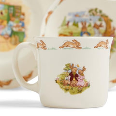 Royal Doulton Bunnykins plate shot, durable earthenware for everyday meals.