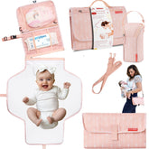 Royal Rusu premium portable diaper changing pad in peach for clean, comfy on-the-go diaper changes.