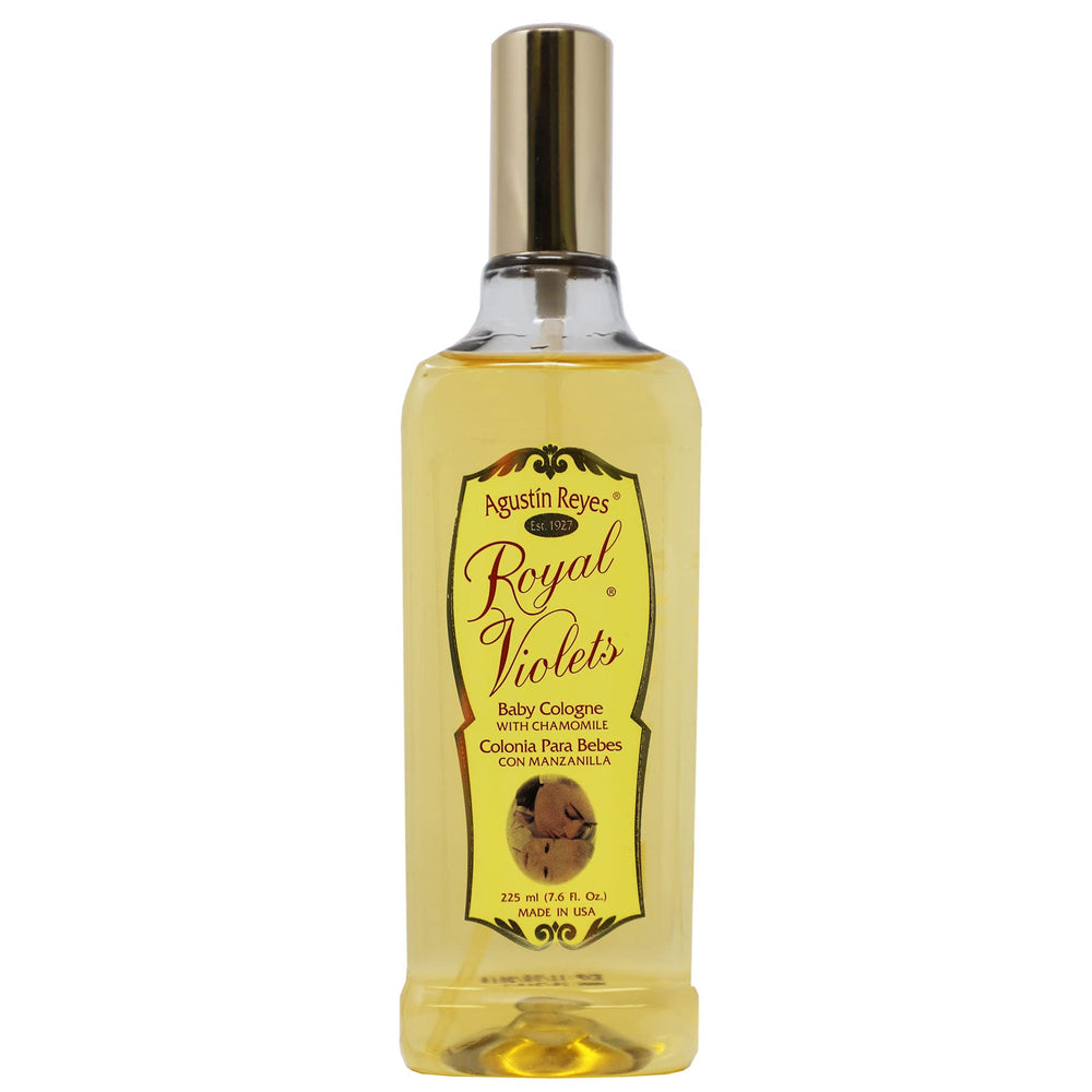Royal Violets Baby Cologne bottle with chamomile for gentle skincare scent