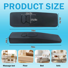 ROYALAY pregnancy pillow side view demonstrating length and stable alignment.