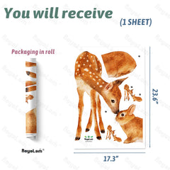 RoyoLam deer and rabbit decor on smooth surface like walls and furniture