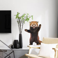 RoyoLam lesser panda wall decal on wall—easy application.
