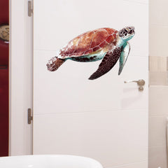 RoyoLam sea turtle wall decal in a bright nursery setup