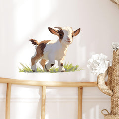 RoyoLam walking pygmy goat wall decal brightens nursery walls and sparks imagination.