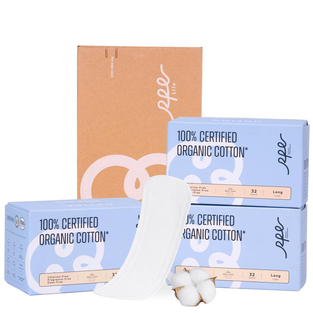 RPE Life long panty liner cover showing slim, discreet protection for daily wear