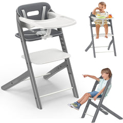 RPTGH baby high chair with tray for easy meals at table height
