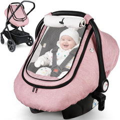 Rquite waterproof baby car seat cover provides warm protection