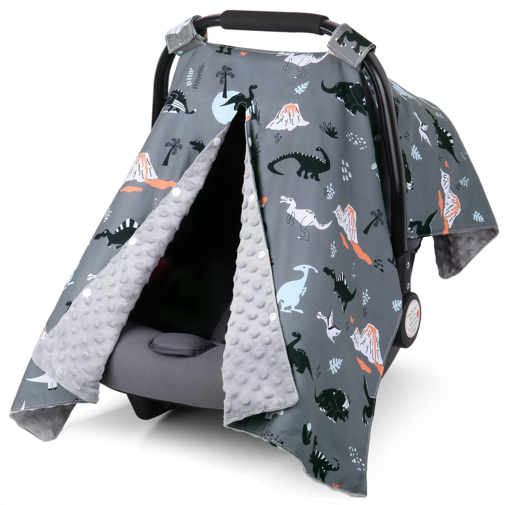 Rquite car seat cover for baby boy provides full protection during travel