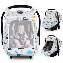 Rquite car seat cover in muslin breathable fabric for summer comfort
