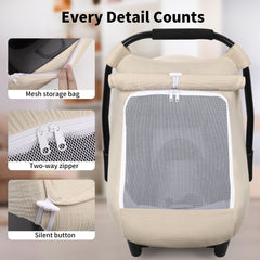 Rquite zippered mesh panel allows easy baby access while staying breathable