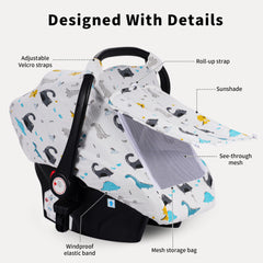 Rquite infant canopy privacy mode shields sun while keeping baby at ease