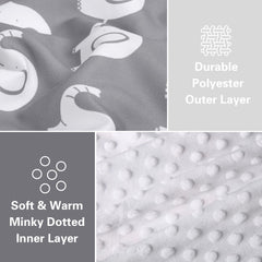 Rquite soft minky blanket inside keeps baby warm and comfortable