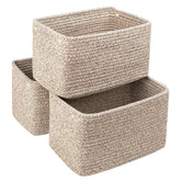 R RUNKA small cotton rope basket in beige for bathroom organization and quick item access