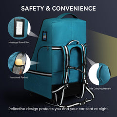 RUCYEN car seat bag features adjustable shoulder strap for comfortable carrying