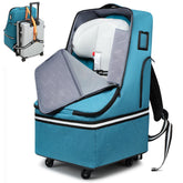 RUCYEN car seat bag with rugged wheels for smooth rolling through terminals