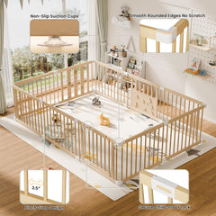 RUMBALUXY wooden bars 0.79 inch thick provide sturdy construction and safety.