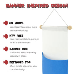 Capped wooden rod keeps the FE upright and prevents sagging.
