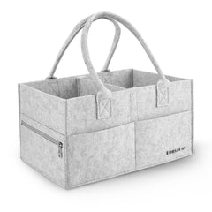 Runsabay diaper caddy top view with roomy space for wipes and diapers.