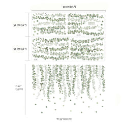 Runtoo bedroom wall sticker with eucalyptus leaves for calm decor