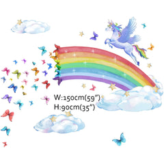Runtoo Rainbow Wall Art Nursery Scene enhances decor with versatile placement options.
