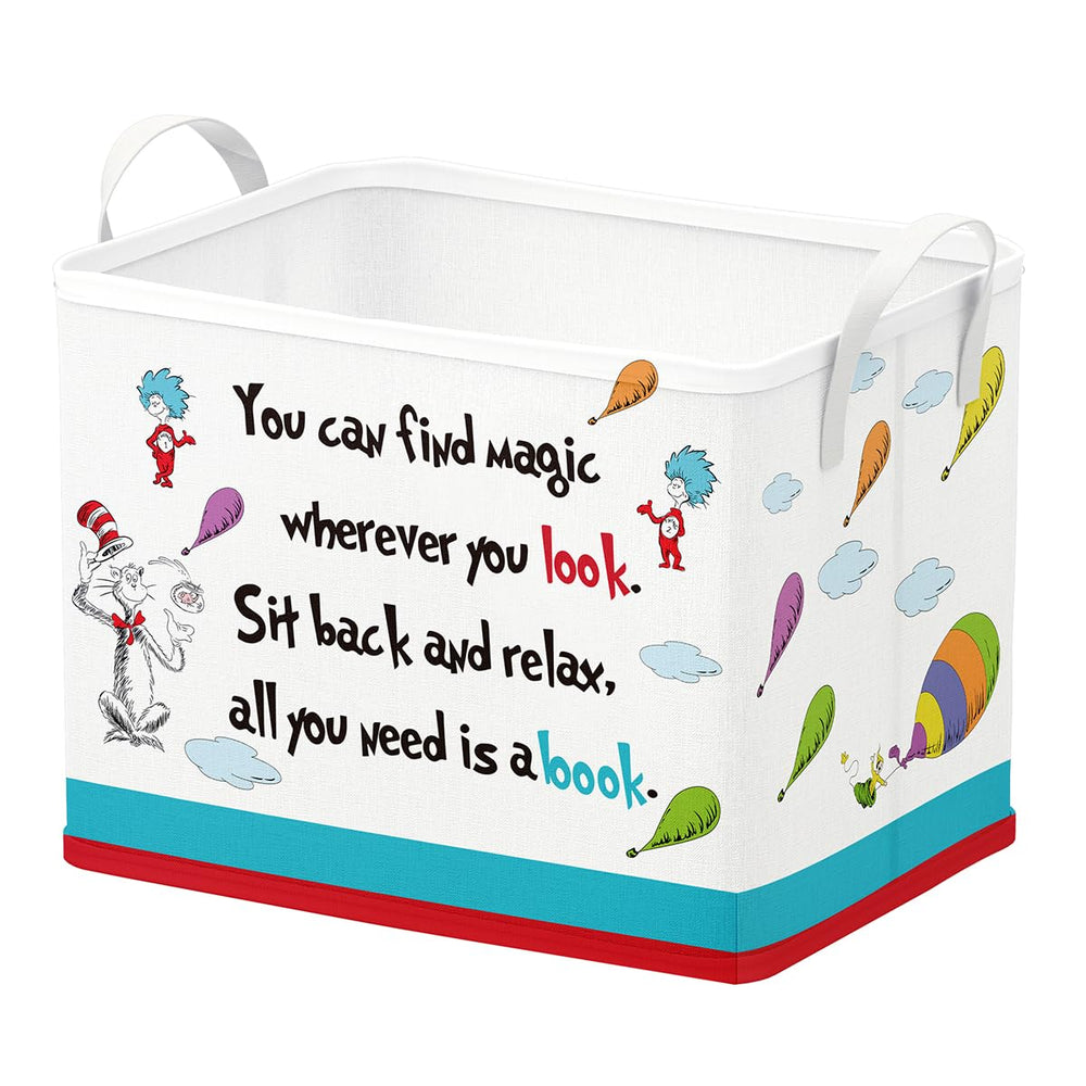 Runtoo Read Book Bin with balloon quote inviting kids to read