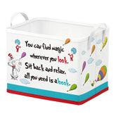 Runtoo Read Book Bin with balloon quote inviting kids to read