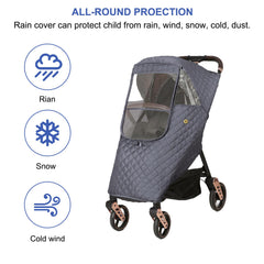 Ruiqas waterproof quilted fabric protects from rain and wind while outdoors.