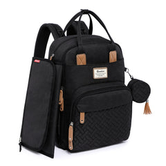 RUVALINO diaper bag backpack with foldable changing mat for easy diaper changes