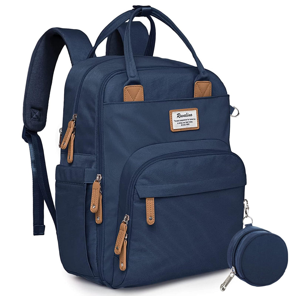 RUVALINO diaper bag backpack front view with easy-access compartments