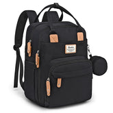 RUVALINO diaper bag backpack front view showing the roomy main compartment for essentials.