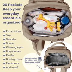 RUVALINO diaper bag pacifier case keeps essentials tidy and within reach on trips