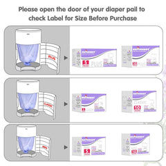 Extra-long refills for Dekor pails enabling fewer changes