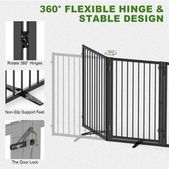 Rvdeaa stability brackets with anti-slip mats keep gate firmly in place