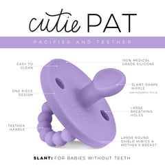 Ryan & Rose Cutie PAT teether handle resting against gums and easy grip