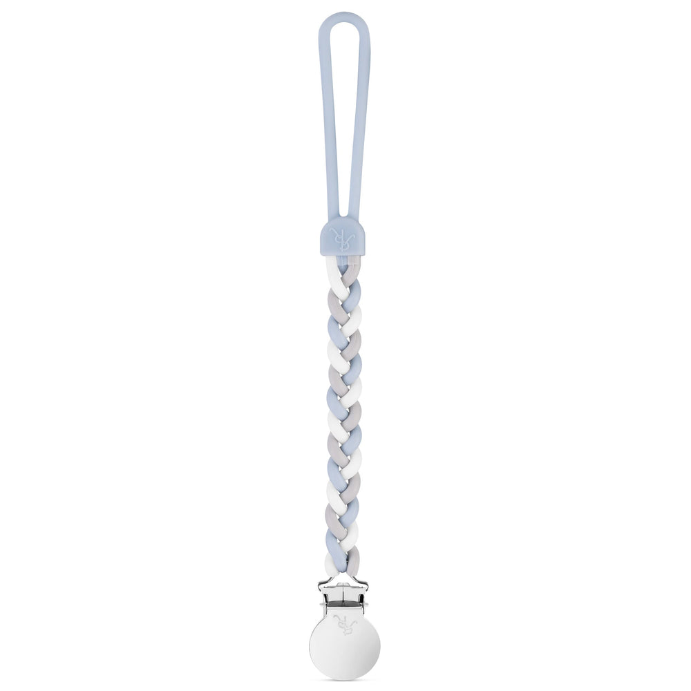 Ryan & Rose Cutie Clip Braiden Sailboat clip close-up showing secure pacifier attachment