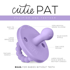 Ryan & Rose Cutie PAT Bulb nipple close-up promotes natural palate development.