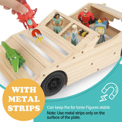 RZYLKA wooden shelf detail emphasizes sturdy material and clean lines.