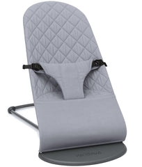 SA Accessories fabric seat for BabyBjorn Bouncer, front view, durable gray cotton.