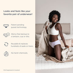 Saalt Comfort Modal Brief eco-friendly reusable design reducing waste.