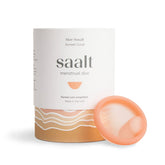 Saalt Disc front view in Sunset Coral small for discreet daily wear