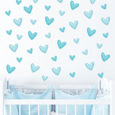 Sacinora blue love heart wall stickers pack for playful nursery decor