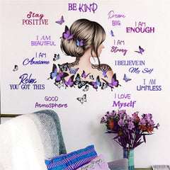 sacinora inspirational-slogans wall-sticker boosts motivation in bedrooms or study areas.