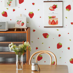 Sacinora removable strawberry wall decals ideal for kitchen updates.
